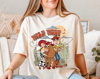 Chemise Toy Story Far West, chemise Toy Story Disney, T-shirt Toy Story Woody et Jessie, chemise Pixar Toy Story, pull Toy Story Friends