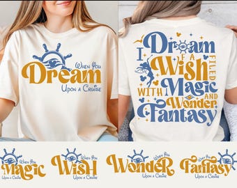 I Dream Of A Wish Filled With Magic Wonder Shirt, Disney Cruise Line Shirt, Family Cruise Matching Tee, Disney Wish Fantasy Dream Magic Tee