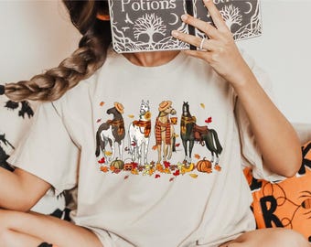 Fall Horse Halloween Shirt, Autumn Horse Shirt, Pumpkin Horses Tee, Harvest Horse Tee, Spooky Horse Tee, Fall Equine Shirt, Horse Lover Tee