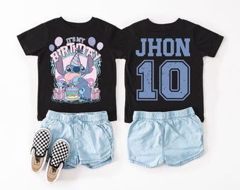 It&#39;s My Birthday Shirt, Disney Stitch Birthday T-shirt, Personalized Birthday Party Tee, Disney Trip Shirt, Stitch And Lilo Birthday Shirt