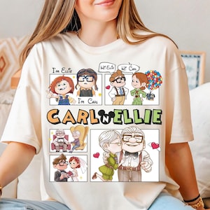 Disney Carl And Ellie Shirt, Disney Up Movie Shirt, Disney Couple Matching Tee, Carl And Ellie Tee, Pixar Up Carl Tee, House Balloon Tee