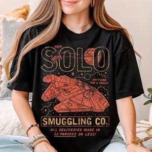 Star Wars Han Solo Smuggling Shirt, Star Wars Millennium T-shirt, Han Solo T-Shirt, Galaxy&#39;s Edge Tee, Star Wars Fan Shirt, Star Wars Shirt