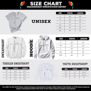 the size chart for a hoodie sweatshirt
