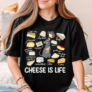 Cheese Is Life T-shirt, Disney Ratatouille Shirt, La Ratatouille Paris France Tee, Little Chef Remy Tee, Pixar Movie Tee, Mouse Chef Shirt