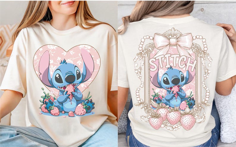 a woman wearing a t - shirt with a stitch stitch stitch stitch stitch stitch stitch