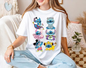 Stitch Disney Charaktere T-shirt, Disney Lilo und Stitch Shirt, Lilo und Stitch Film Shirt, Disneyland Trip Shirt, Disney Geburtstagsgeschenk