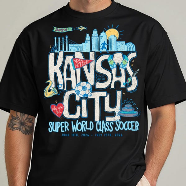 T-shirt de football Kansas City 2026, sweat-shirt de football de classe mondiale KC, pull de la capitale du football, chemise de tournoi d'été, chemise de joueur de football KC