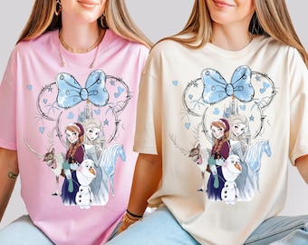 Disney Frozen Anna & Elsa Shirt, Disney Frozen Sweater, Disney Girls Trip T-Shirt, Frozen Minnie Ears Shirt, Frozen Family Matching Shirt
