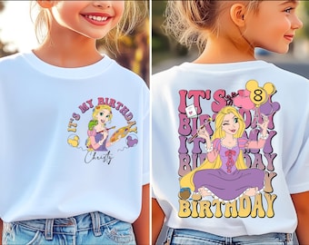 It's My Birthday Shirt, Disney Princess Rapunzel Birthday Girl Shirt, Disney Family Birthday Party Tee, Disney Custom Princess Rapunzel Tee