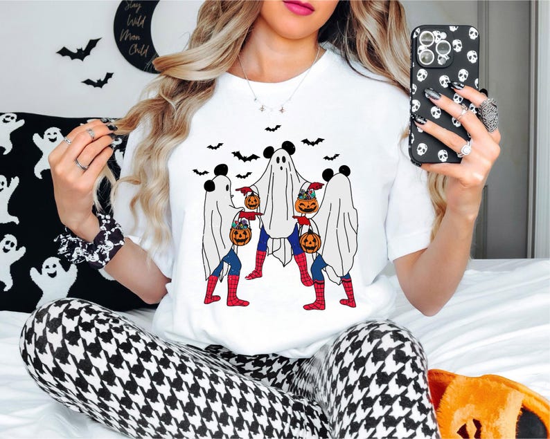 Spiderman Ghost Shirt, Spooky Spiderman Shirt, Spiderman Halloween Shirt, Disney Marvel Halloween Tee, Spider Man T-Shirt, Spooky Season Tee