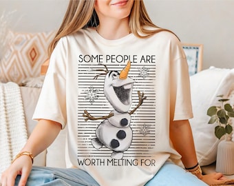 Einige Leute sind es wert, für T-Shirt, Prinzessin Gefrorenes Shirt, Disney Gefrorene Olaf Shirt, BTW Familienurlaub Shirt, Disneyland Reise Shirt zu schmelzen