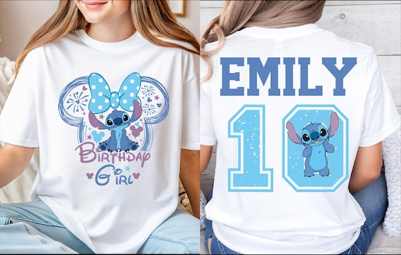 Birthday Girl Shirt, Personalized Birthday Shirt, Disney Stitch Birthday Sweatshirt, Custom Stitch Birthday Shirt, WDW Family Vacation Tee,