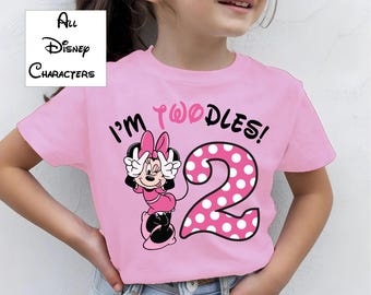 I'm Twodles Shirt, Disney Minnie Birthday Shirt, Disney Birthday Party Shirt, WDW Family Vacay Tee, Two Years Old Shirt, 2nd Birthday Shirt