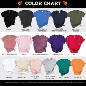 the color chart for a women's t - shirt