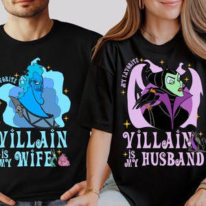 My Favorite Villain Is My Husband And My Wife T-shirt Magic Kingdom Tee, Disney Family Vacay Shirt, Disney Couple Shirt, Wedding Party Tee
