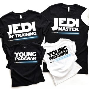 Jedi In Training T-shirt, Jedi Master Shirt, Young Padawan Tee, Star Wars Family Shirt, Matching Dad And Son Tee, Jedi Padawan Daughter Tee