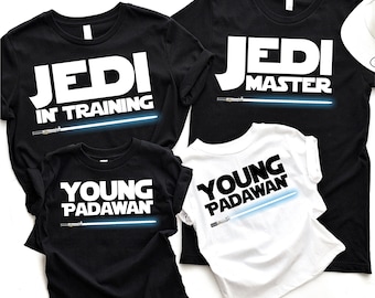 Jedi In Training T-shirt, Jedi Master Shirt, Young Padawan Tee, Star Wars Family Shirt, Matching Dad And Son Tee, Jedi Padawan Daughter Tee