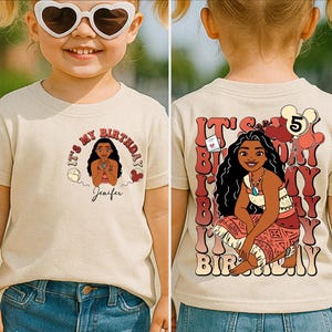 It's My Birthday T-shirt, Disney Princess Birthday Shirt, Disney Custom Princess Moana Birthday Shirt, Disney Family Birthday Party Shirt