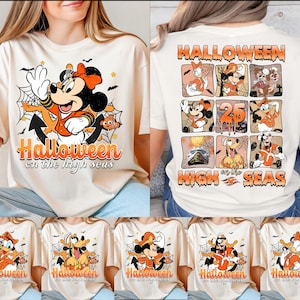 Halloween On The High Seas Shirt, Disney Halloween Shirt, Mickey And Friends Halloween Shirt, Spooky Season Cruise Shirt, Scary Cruise Shirt
