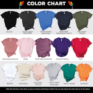 the color chart for a women's t - shirt