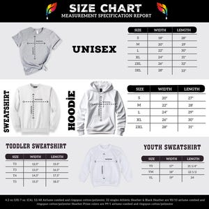 the size chart for a hoodie sweatshirt