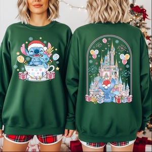 Disney Stitch And Scrump Christmas Shirt, Lilo & Stitch Xmas Shirt, WDW Family Christmas Vacation Sweatshirt, Disney Winter Holiday Sweater