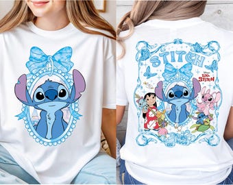 Chemise Coquette Stitch, chemise Disney Lilo and Stitch, chemise Stitch, chemise film Lilo and Stitch, chemise voyage Disneyland, cadeau d'anniversaire Disney