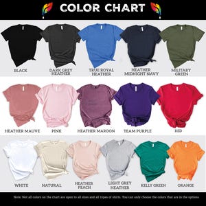 the color chart for a women's t - shirt