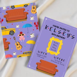 Friends-Themed Birthday Invitation – Editable Canva Template