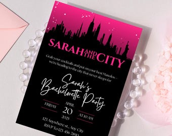 Sex and the City Theme Bachelorette Invitation | Editable Digital Invite | NYC Bachelorette Party