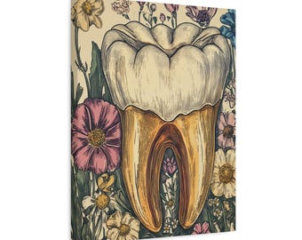 Dentistry Wall Art, Tooth Poster , Teeth Drawings, Dentist Artwork Decor Gift, Simple Dental Office Art