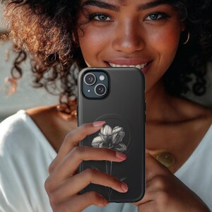 December Birth Floral iPhone MagSafe Tough Case, Narcissus Flower, December Birthday Gift, Personalized Protective Cover