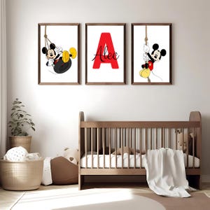 Custom Minnie Mouse Jump Rope Wall Art Set of 3 Prints Personalized ...
