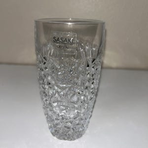 Crystal “Ice Crystal” Highball Textured Drinking Glass 6&quot; - original label