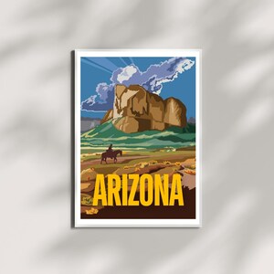 Arizona Poster, Vintage Travel Print, Phoenix poster, America print, Arizona Wall Art, Arizona Print, Arizona Wall Decor, Arizona Photo