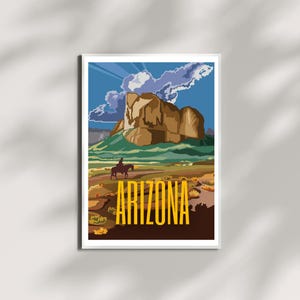 Arizona Poster, Vintage Travel Print, Phoenix poster, America print, Arizona Wall Art, Arizona Print, Arizona Wall Decor, Arizona Photo