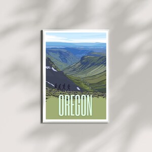 Oregon Poster, Vintage Travel Print, hiking poster, America print, Portland Poster, Oregon wall Art, Oregon Print, Oregon Wall Decor, Oregon