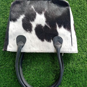 Sac fourre-tout en cuir de vachette fait main - Porte-monnaie western en cuir