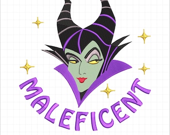 Broderie de la reine maléfique - Fichier machine pour PES DST EXP VP3 - Conception de point de personnage méchant