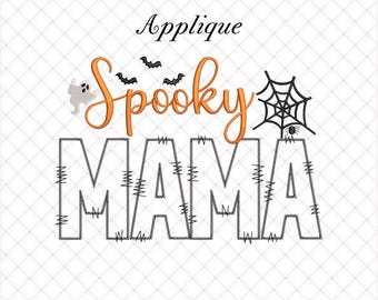 Spooky Mama Applique Embroidery Files | 5 Sizes Included