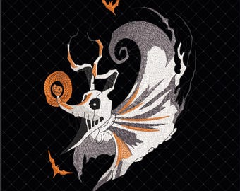 Zero Jack Skellington's Dog Nightmare Before Christmas Embroidery Design. 5 Sizes Included