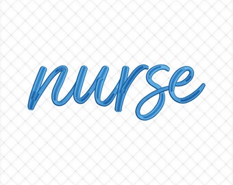 Nurse Embroidery Designs, Registered Nurse Embroidery Files | 5 Sizes Included