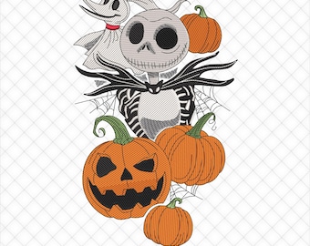 Pumpkin King Jack Skellington Embroidery, Halloween and Fall Embroidery Patterns | 5 SIzes Included