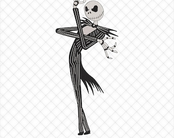 Jack Skellington Embroidery Pattern, Nightmare King Halloween Machine Embroidery Design (5 Sizes)