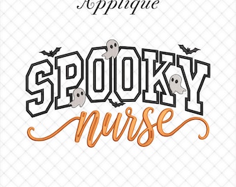 Spooky Nurse Applique Emboidery Machine Files | 5 Sizes Included