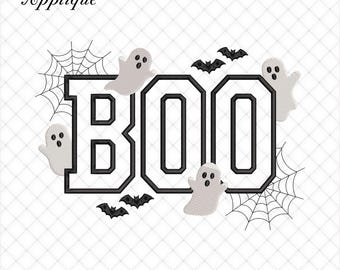 Spooky Boo Ghosts Applique Halloween Embroidery Files | 5 Sizes Included