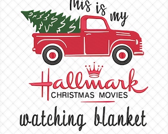 Christmas Movies Blanket Embroidery Design, Hallmark Truck 5 Sizes (Digital Download)