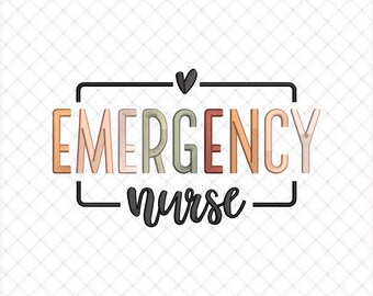 Emergency Department Nurse Embroidery Files | 5 Sizes Included
