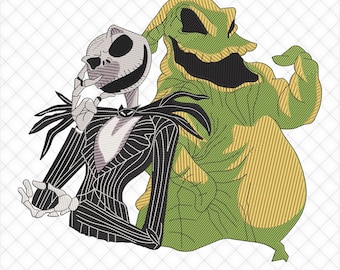 Jack Skellington Embroidery Designs, Oogie Boogie Halloween Embroidery | 5 Sizes Included