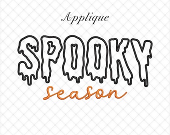 Spooky Season Applique Halloween Embroidery Files | 5 Sizes Included